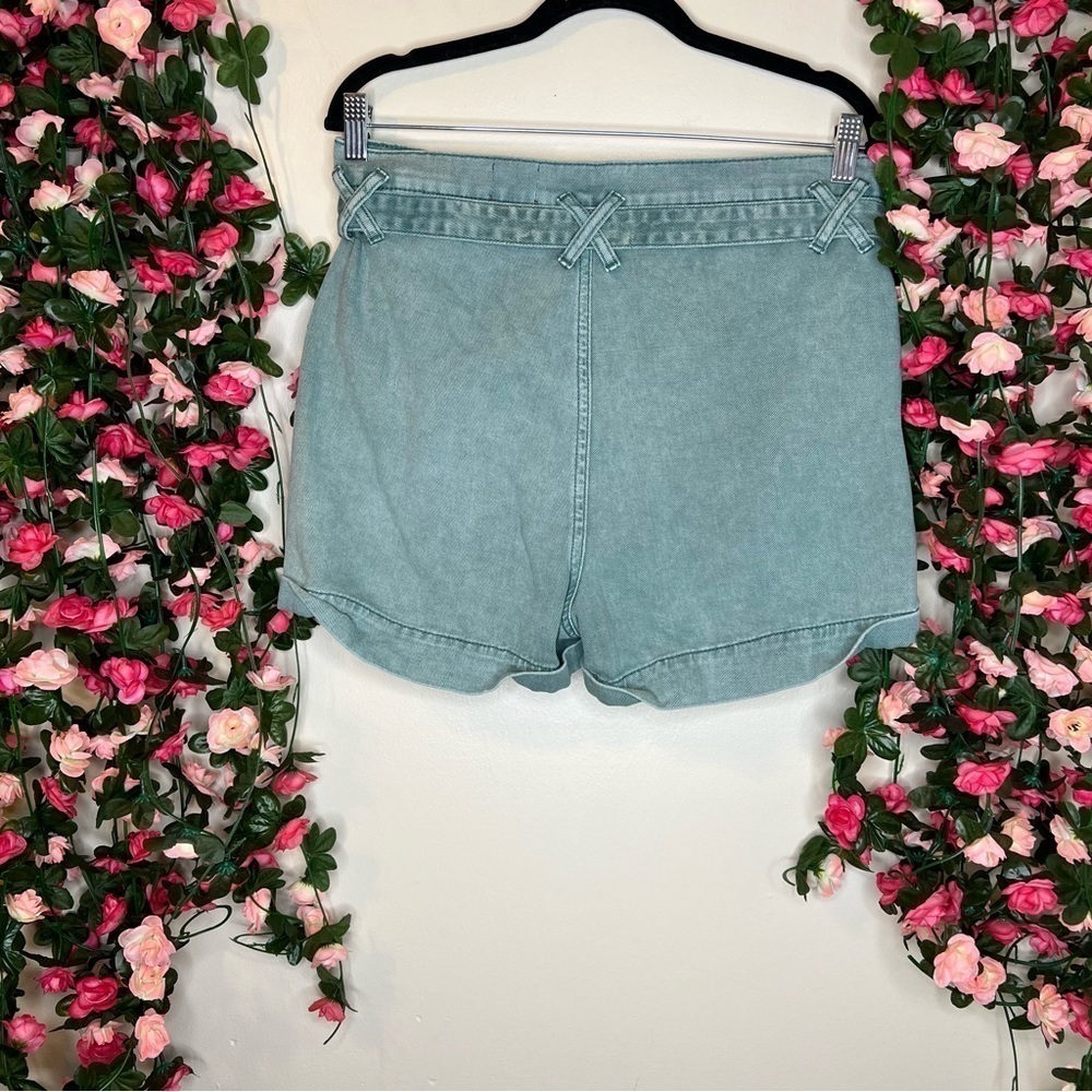 BDG Cora Acidwash Paperbag Jean Shorts OB973734 Size 27 Boho Teal Green Women - Picture 5 of 10